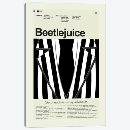 Beetlejuice Canvas Print #PAG13} by Prints and Giggles by Erin Hagerman Canvas Artwork