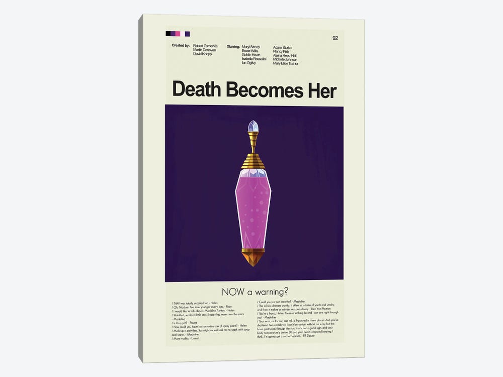 Death Becomes Her by Prints and Giggles by Erin Hagerman 1-piece Canvas Art Print