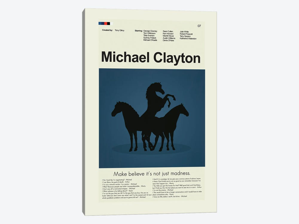 Michael Clayton by Prints and Giggles by Erin Hagerman 1-piece Canvas Art Print