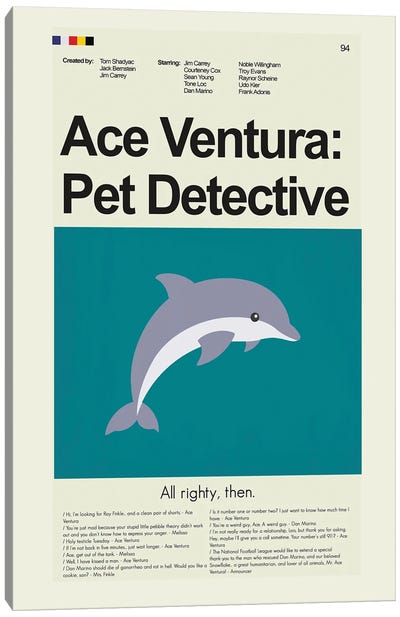 Ace Ventura Pet Detective Canvas Art Print - Ace Ventura: Pet Detective