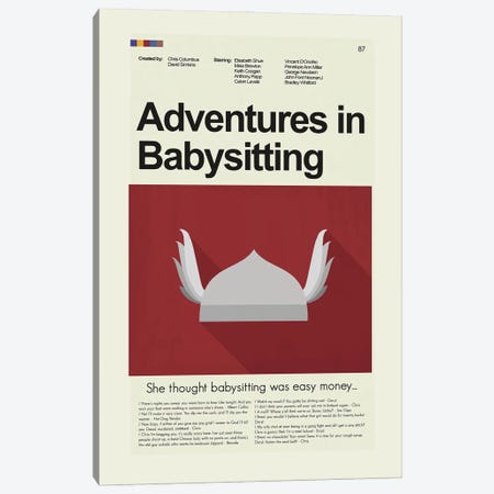 Adventures in Babysitting Canvas Print #PAG146} by Prints and Giggles by Erin Hagerman Canvas Art Print