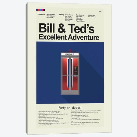 Bill & Ted's Excellent Adventure Canvas Print #PAG151} by Prints and Giggles by Erin Hagerman Canvas Print