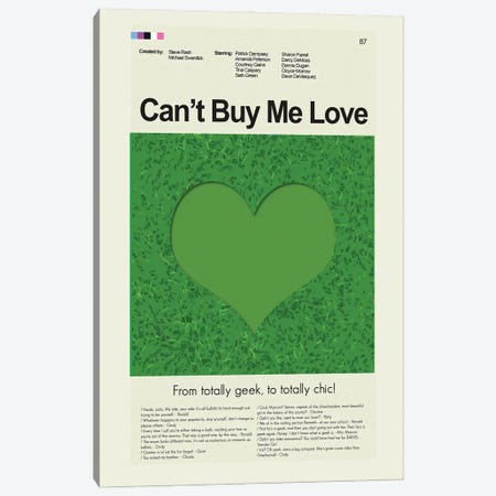 Can't Buy Me Love Canvas Print #PAG158} by Prints and Giggles by Erin Hagerman Art Print