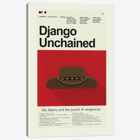 Django Unchained Canvas Print #PAG161} by Prints and Giggles by Erin Hagerman Canvas Wall Art