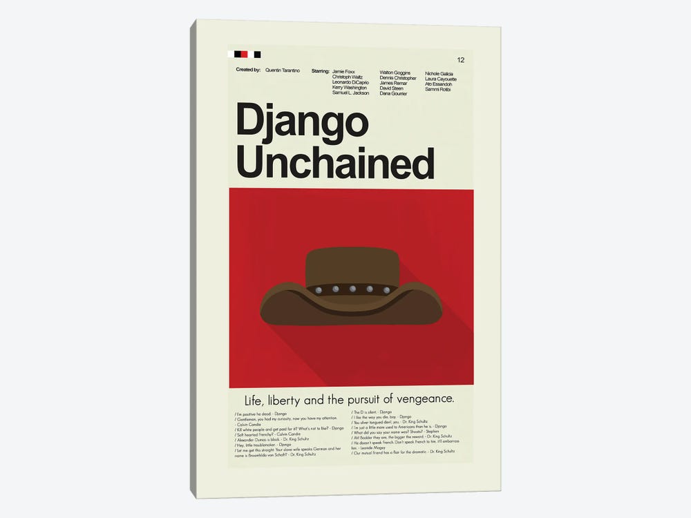 Django Unchained by Prints and Giggles by Erin Hagerman 1-piece Canvas Art