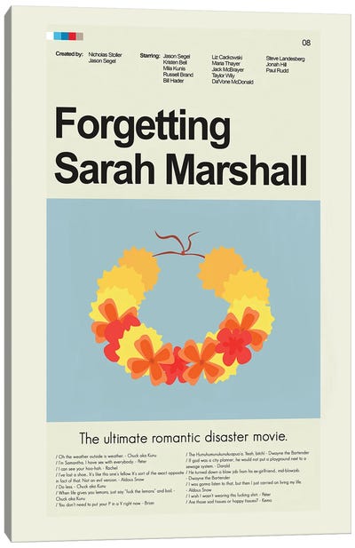Forgetting Sarah Marshall Canvas Art Print - Romance Movie Art
