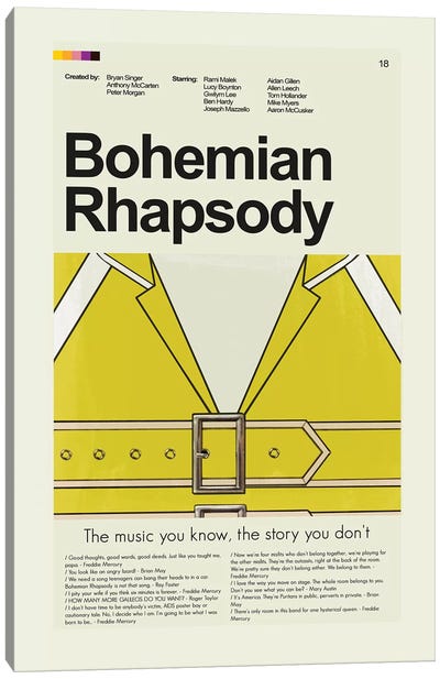 Bohemian Rhapsody Canvas Art Print - Biographical Movie Art
