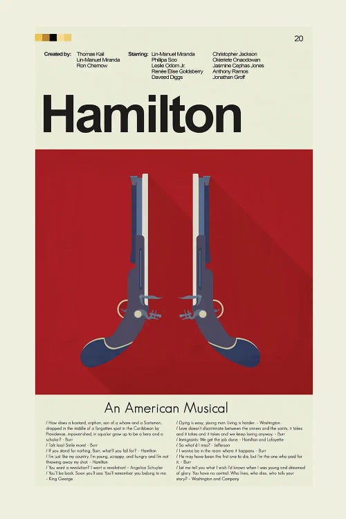 Hamilton by Prints and Giggles by Erin Hagerman wall art