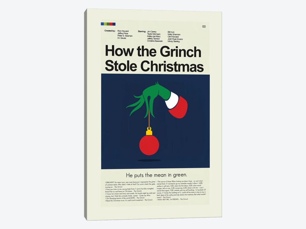How the Grinch Stole Christmas by Prints and Giggles by Erin Hagerman 1-piece Art Print