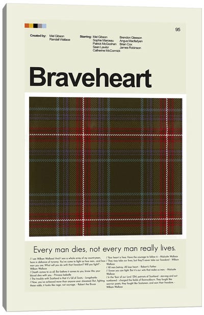 Braveheart Canvas Art Print - Prints And Giggles by Erin Hagerman