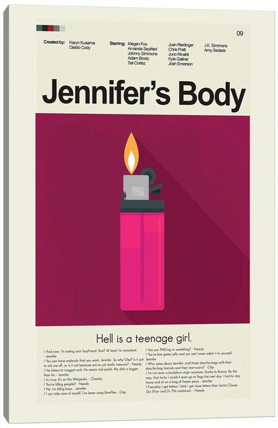 Jennifer's Body Canvas Art Print - Comedy Movie Art