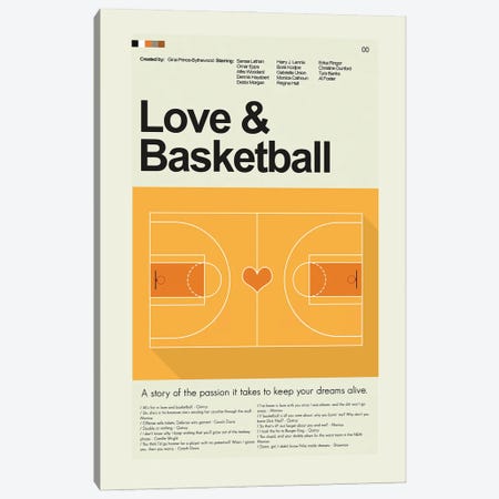 Love & Basketball Canvas Print #PAG190} by Prints and Giggles by Erin Hagerman Art Print