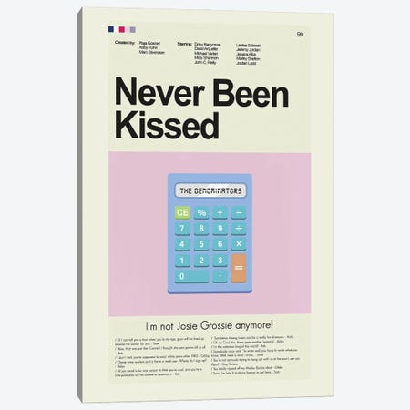 Never Been Kissed Canvas Print #PAG196} by Prints and Giggles by Erin Hagerman Canvas Wall Art