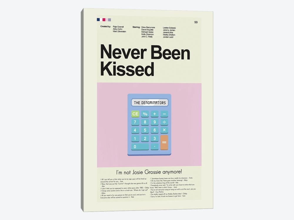 Never Been Kissed by Prints and Giggles by Erin Hagerman 1-piece Canvas Wall Art