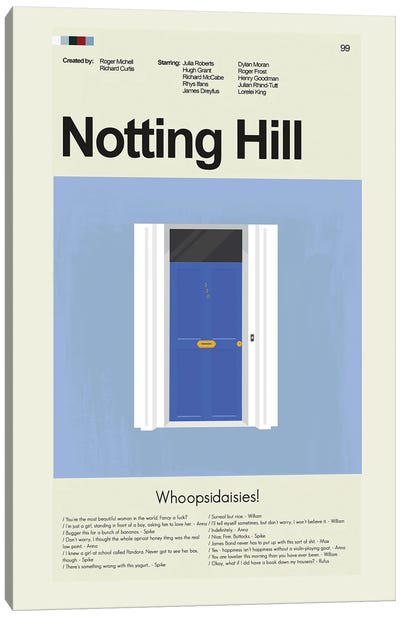 Notting Hill Canvas Art Print - Prints And Giggles by Erin Hagerman