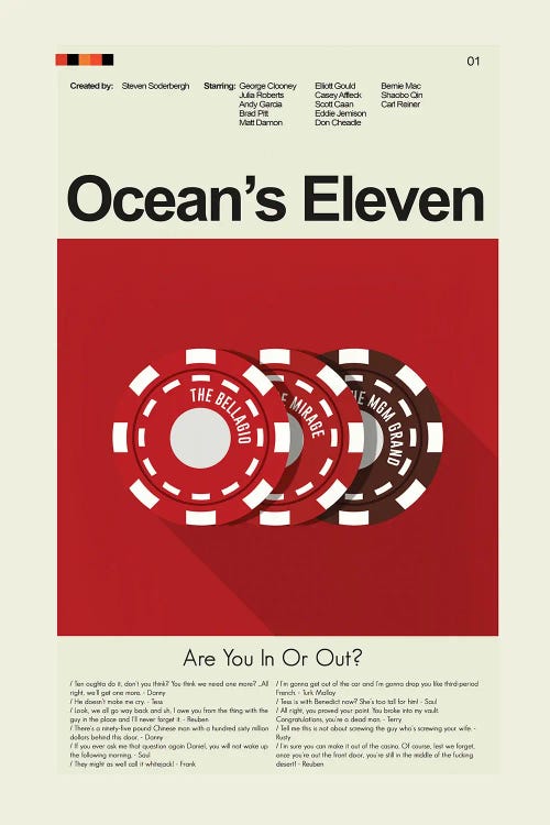 Oceans Eleven by Prints and Giggles by Erin Hagerman wall art
