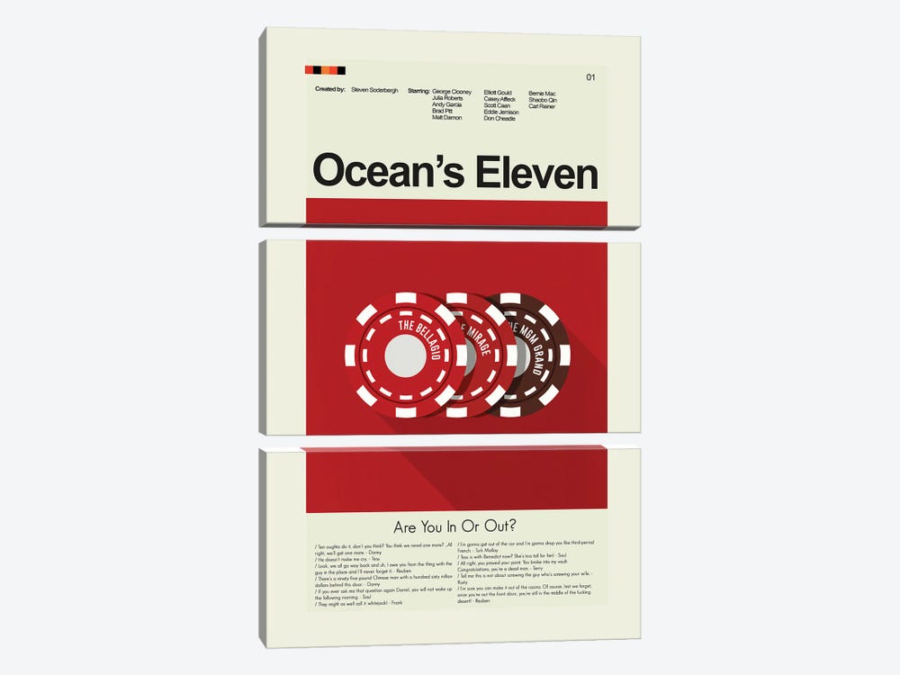 Oceans Eleven by Prints and Giggles by Erin Hagerman 3-piece Canvas Print