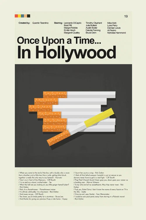 Once Upon a Time... In Hollywood by Prints and Giggles by Erin Hagerman wall art