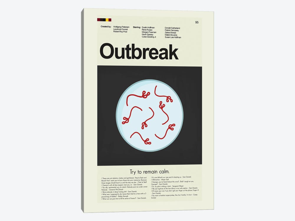 Outbreak by Prints and Giggles by Erin Hagerman 1-piece Canvas Print