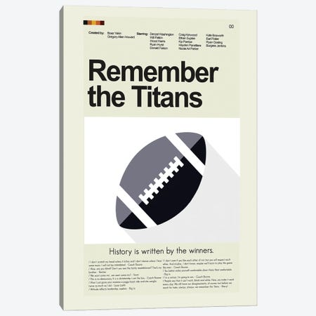 Remember the Titans Canvas Print #PAG206} by Prints and Giggles by Erin Hagerman Canvas Art