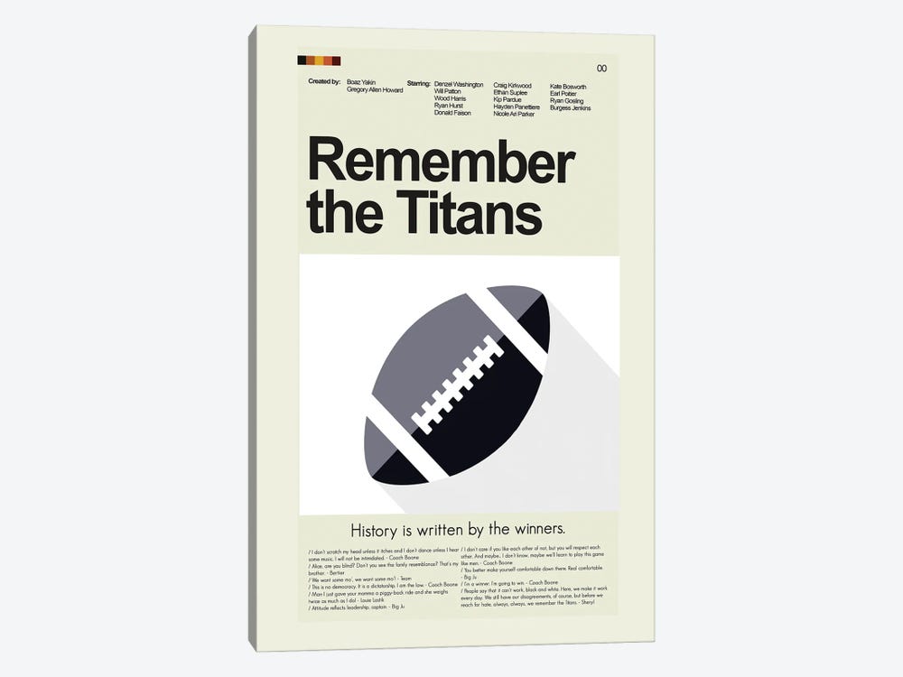 Remember the Titans by Prints and Giggles by Erin Hagerman 1-piece Art Print