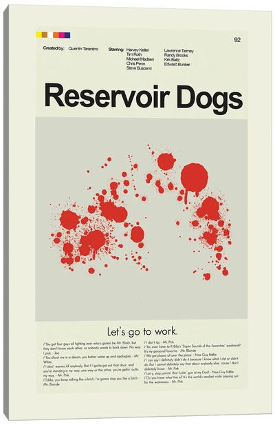 Reservoir Dogs Canvas Art Print - Crime & Gangster Movie Art