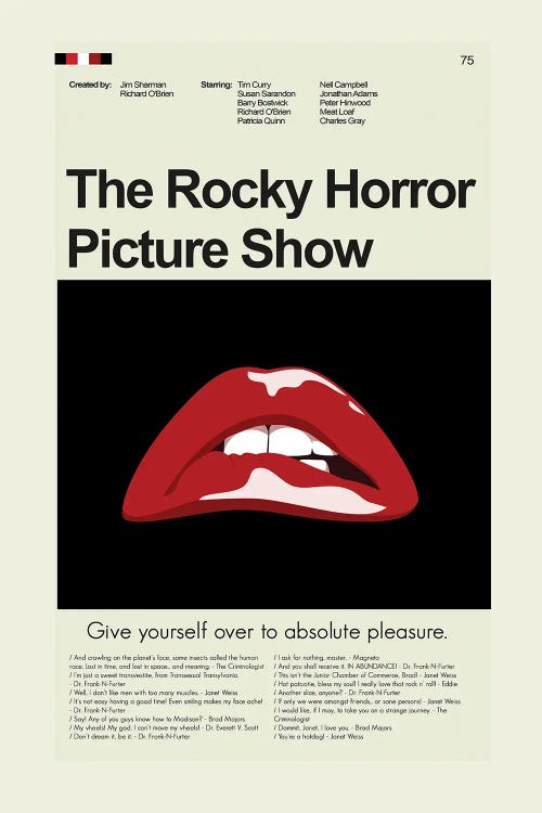 Rocky Horror Picture Show by Prints and Giggles by Erin Hagerman wall art