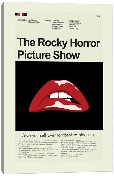 Rocky Horror Picture Show Canvas Art Print - Horror Movie Art