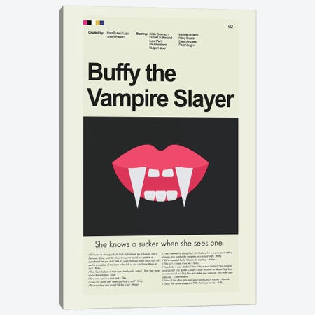 Buffy The Vampire Slayer Canvas Print #PAG20} by Prints and Giggles by Erin Hagerman Art Print