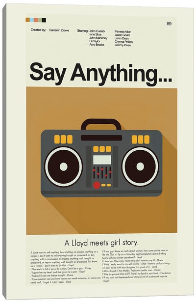 Say Anything Canvas Art Print - Prints And Giggles by Erin Hagerman