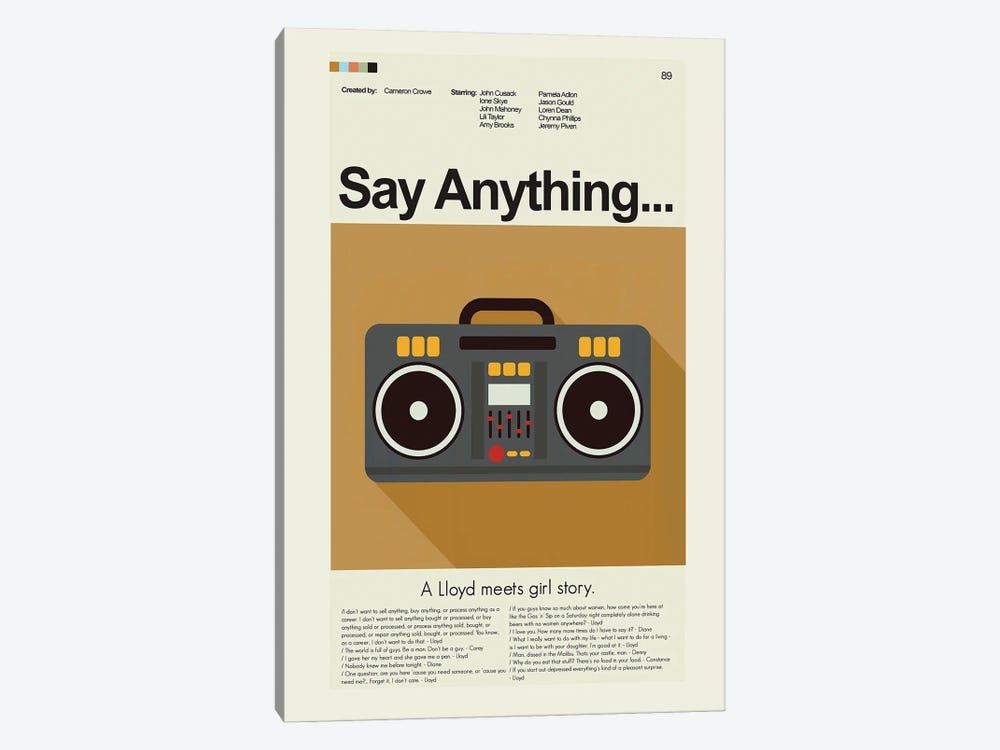Say Anything by Prints and Giggles by Erin Hagerman 1-piece Canvas Print