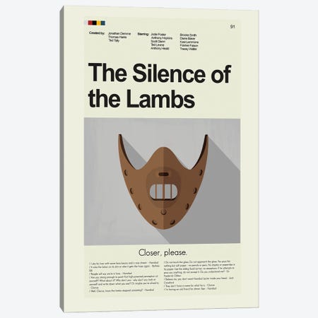 Silence of the Lambs Canvas Print #PAG216} by Prints and Giggles by Erin Hagerman Canvas Art Print
