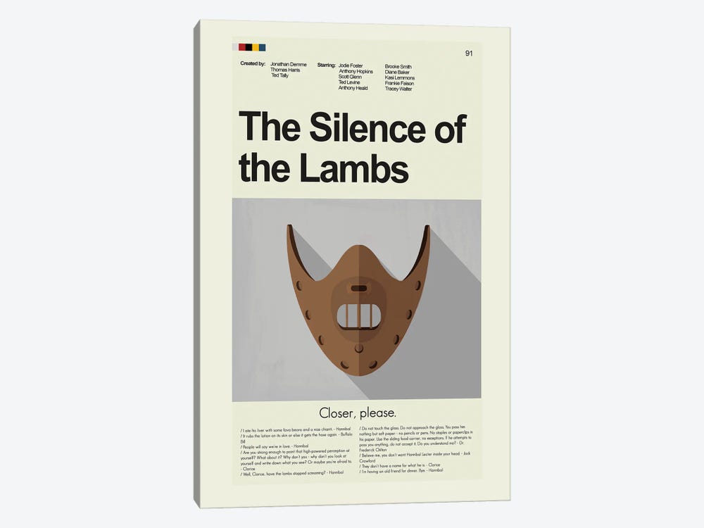 Silence of the Lambs by Prints and Giggles by Erin Hagerman 1-piece Canvas Wall Art