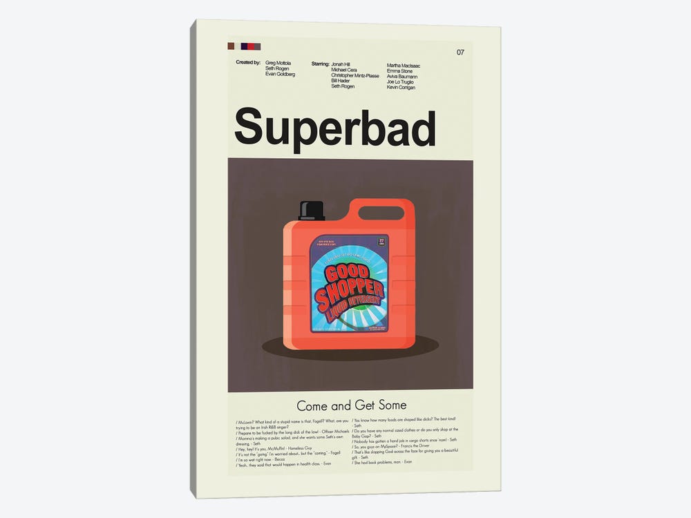 Superbad by Prints and Giggles by Erin Hagerman 1-piece Canvas Art