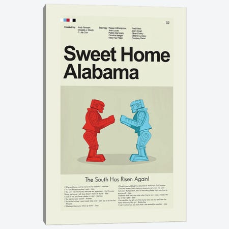 Sweet Home Alabama Canvas Print #PAG219} by Prints and Giggles by Erin Hagerman Canvas Artwork