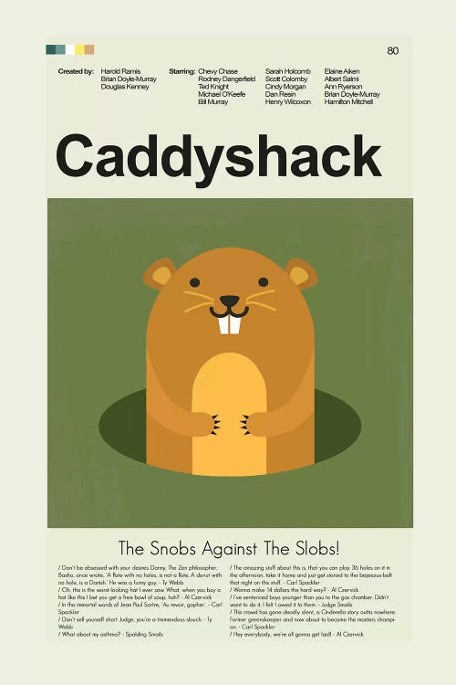 Caddyshack by Prints and Giggles by Erin Hagerman wall art