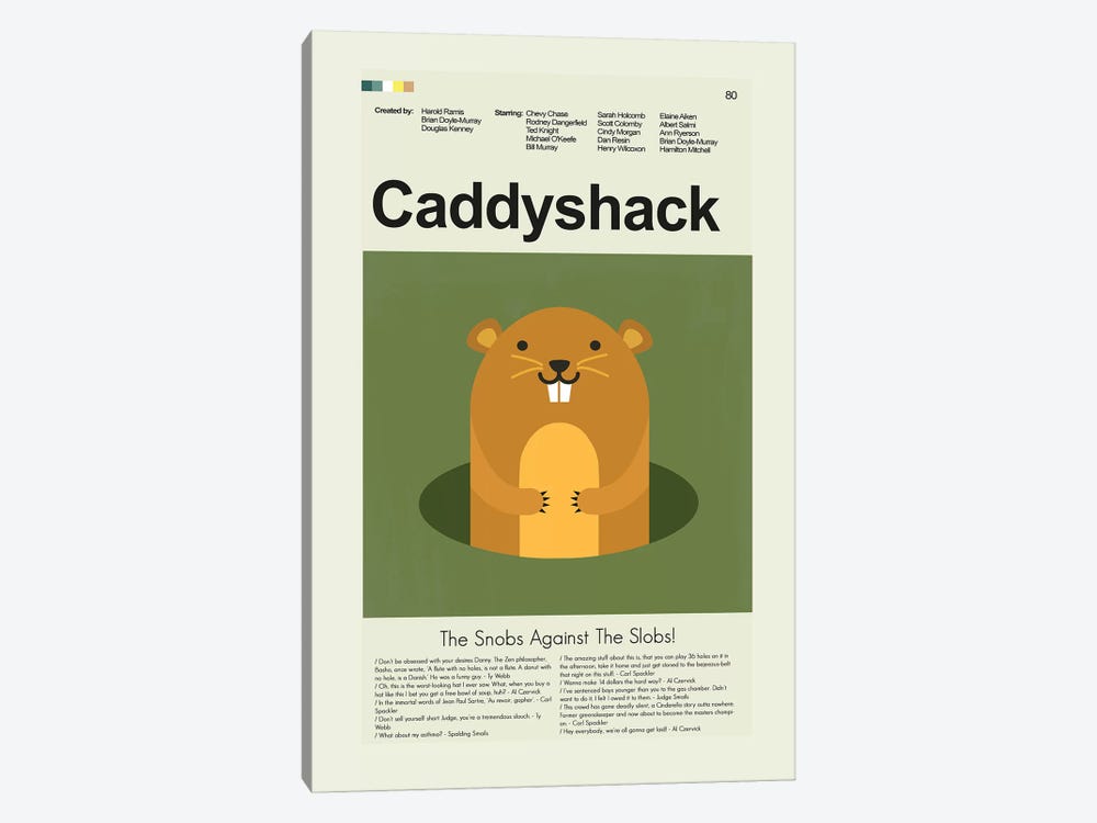 Caddyshack by Prints and Giggles by Erin Hagerman 1-piece Canvas Wall Art