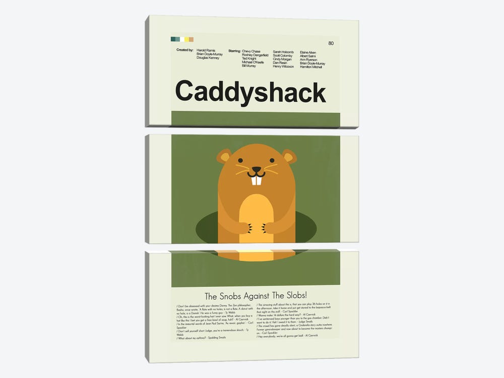 Caddyshack by Prints and Giggles by Erin Hagerman 3-piece Canvas Art