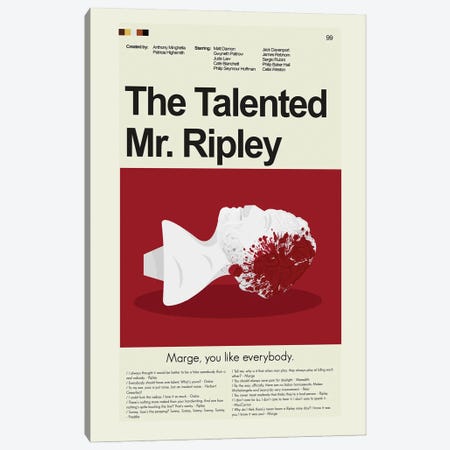 The Talented Mr. Ripley Canvas Print #PAG220} by Prints and Giggles by Erin Hagerman Canvas Print
