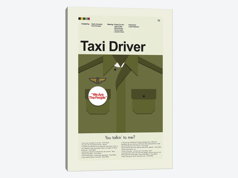 Taxi Driver by Prints and Giggles by Erin Hagerman 1-piece Canvas Artwork