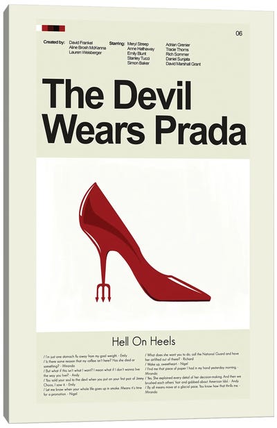 The Devil Wears Prada Canvas Art Print - Prints And Giggles by Erin Hagerman