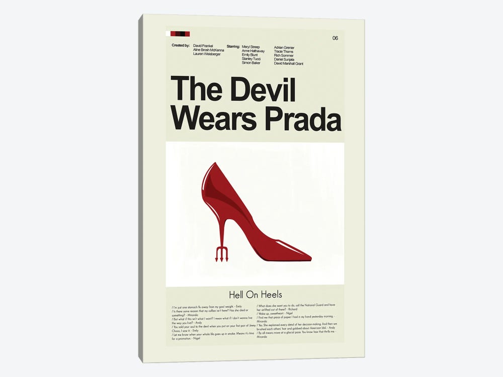 The Devil Wears Prada by Prints and Giggles by Erin Hagerman 1-piece Canvas Artwork