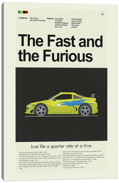 The Fast and the Furious Canvas Art Print - Prints And Giggles by Erin Hagerman