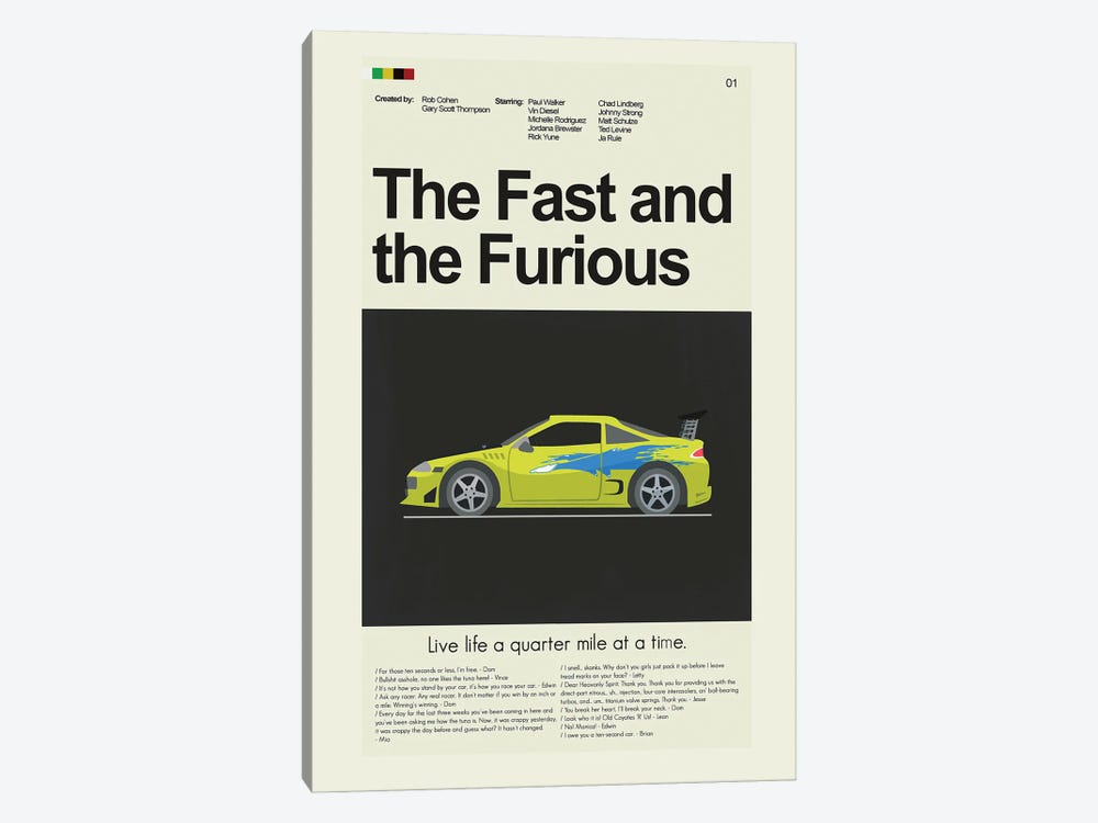 The Fast and the Furious by Prints and Giggles by Erin Hagerman 1-piece Canvas Art
