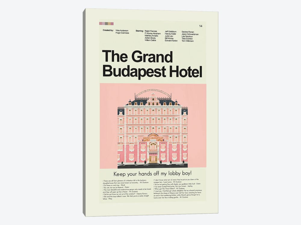 The Grand Budapest Hotel by Prints and Giggles by Erin Hagerman 1-piece Canvas Artwork