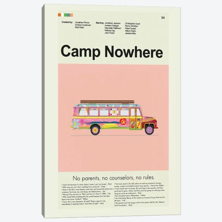 Camp Nowhere Canvas Print #PAG22} by Prints and Giggles by Erin Hagerman Canvas Art Print