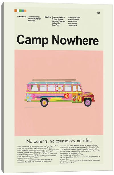 Camp Nowhere Canvas Art Print - Prints And Giggles by Erin Hagerman