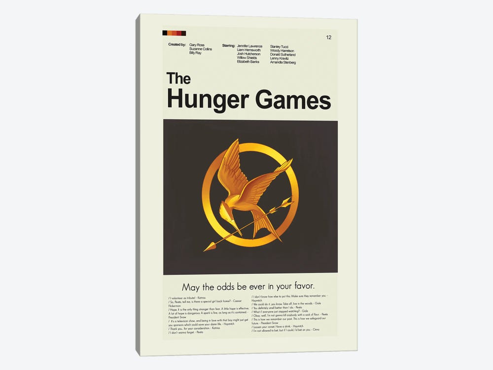 The Hunger Games by Prints and Giggles by Erin Hagerman 1-piece Canvas Wall Art