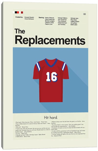 The Replacements Canvas Art Print - Sports Film Art