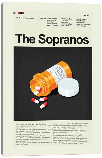 The Sopranos Canvas Art Print - Crime Drama TV